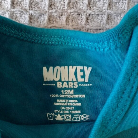 Kids Teal and Yellow One Piece - Picture 3 of 4